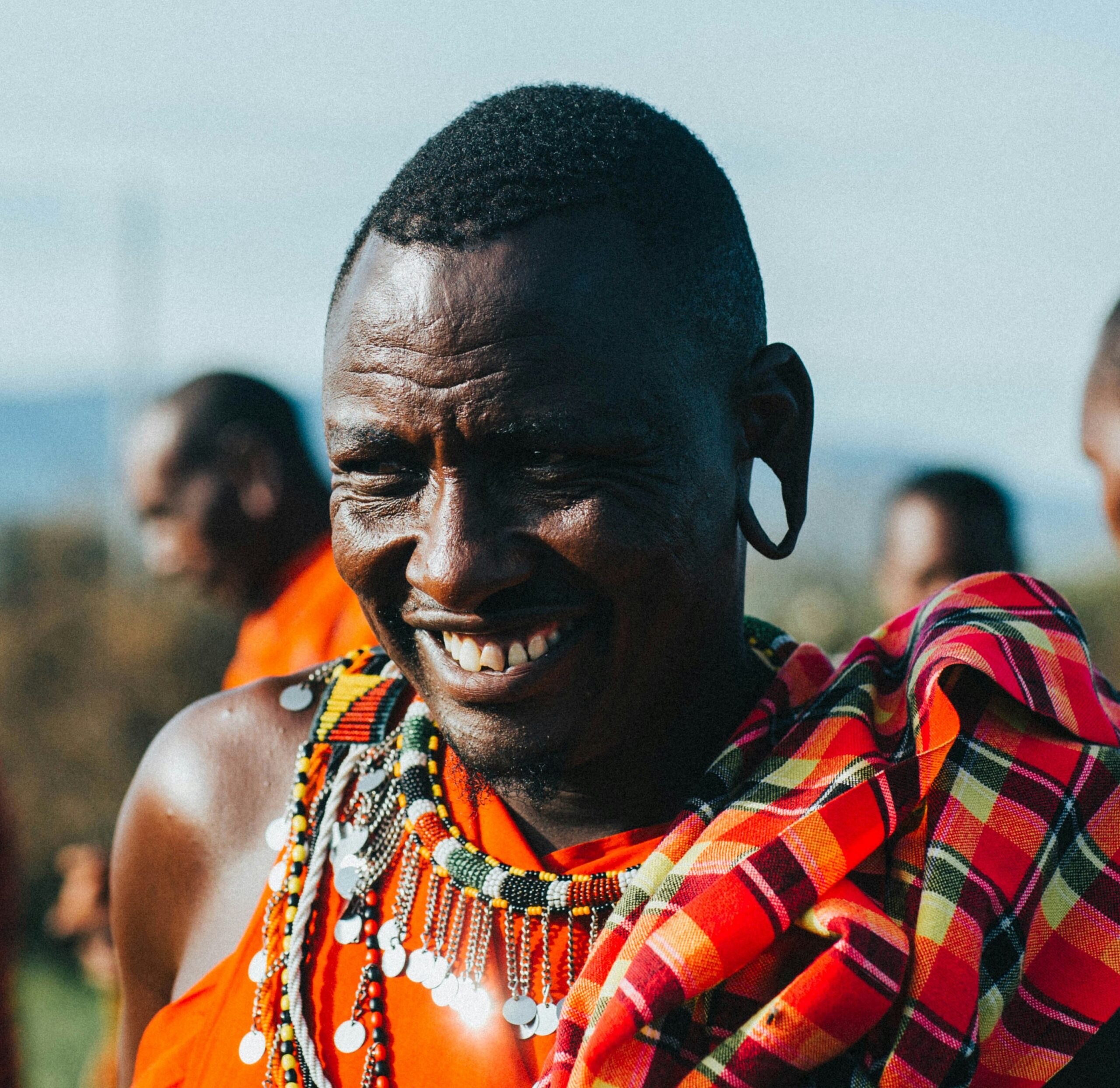 A Maasai smiling.